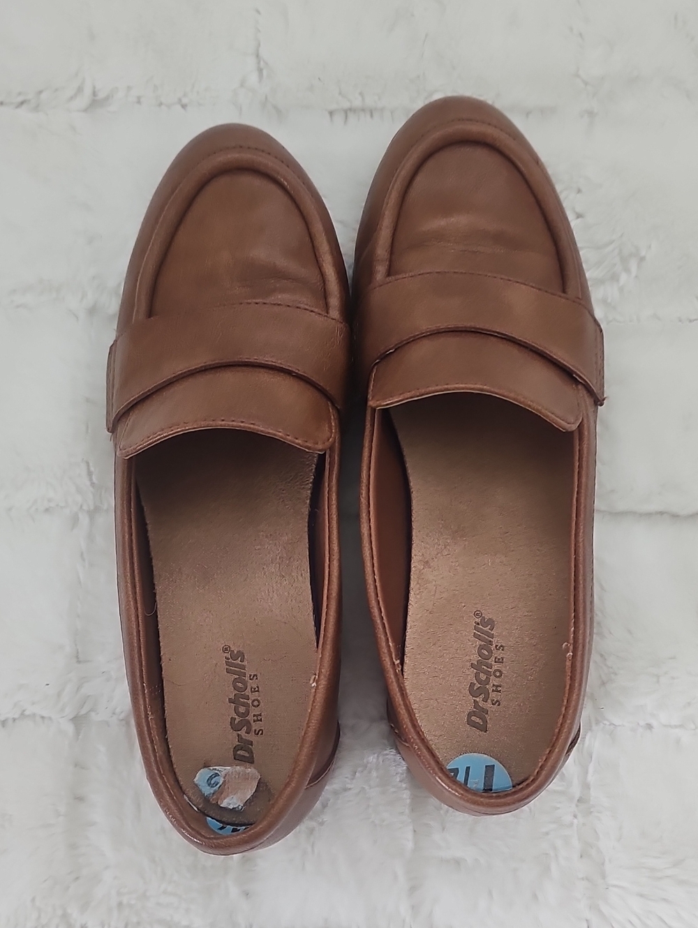 Dr. Scholl's Brown Leather Slip-On Penny Loafers